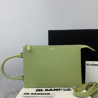 Jil Sander 2019 Tootie Leather Clutch Bag / Tote Shoulder Bag,23cm - 질샌더 2019 투티 여성용 레더 클러치백 / 토트 숄더백 JILB0011,23cm,연두