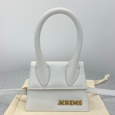 Jacquemus 2019 Leather Mini Tote Shoulder Cross Bag ,12cm - 자크뮈스 2019 레더 여성용 미니 토트 숄더 크로스백 JACB0011,12cm,화이트