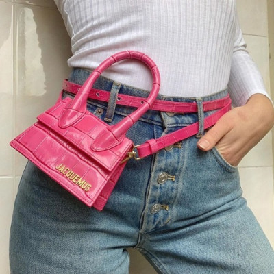 Jacquemus 2019 Leather Mini Tote Shoulder Cross Bag ,12cm - 자크뮈스 2019 레더 여성용 미니 토트 숄더 크로스백 JACB0024,12cm,핑크