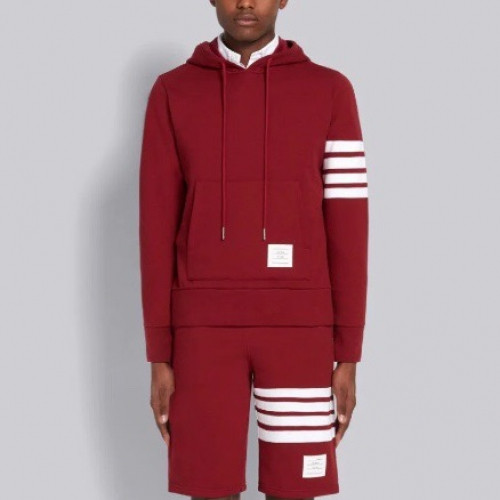 Thom Browne 2019  Mm/Wm Strap Cotton Hooded - 톰브라운 2019 남자 스트랩 크루넥 코튼 후드티 Thom0406x.Size(s - 4xl).레드