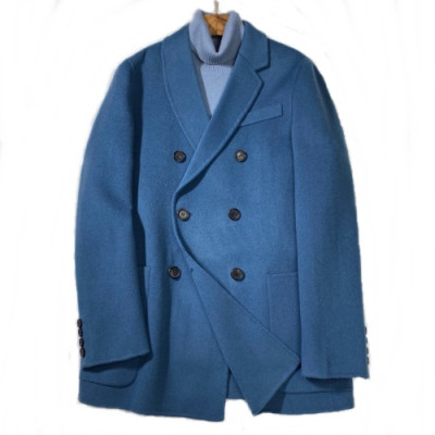 [매장판]Fendi 2019 Mens Logo Cashmere Coat - 펜디 2019 남성 로고 캐시미어 코트 Fen0419x.Size(m - 2xl).블루