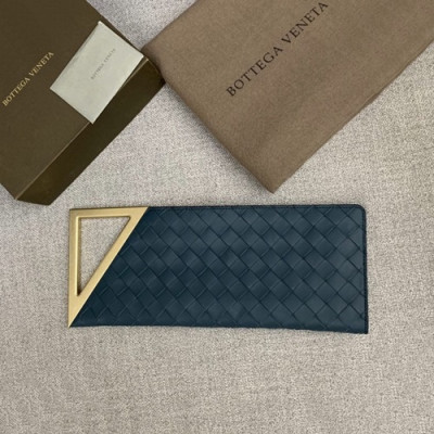 Bottega Veneta 2019 Rim Leather Clutch Bag,33cm - 보테가 베네타 2019 림 레더 여성용 클러치백,591664, BVB0457,33cm,네이비