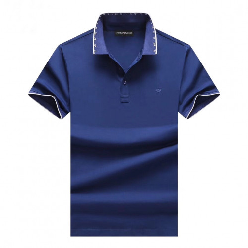 Armani 2019 Mens Logo Cotton Short Sleeved Tshirt- 알마니 2019 남성 로고 코튼 반팔티 Arm0420.Size(m - 3xl).블루