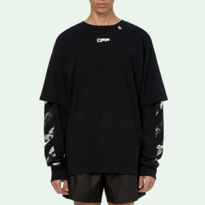 Off-white 2019 Mens Logo Cotton Man-to-man - 오프화이트 2019 남성 로고 오버사이즈 코튼 맨투맨 Off0221x.Size(xs - l).2컬러(블랙/화이트)