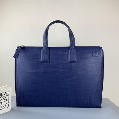 Loewe 2019 Leather Mens Business,38CM - 로에베 2019 남성용 레더 서류가방 ,LOEB0381, 38CM, 블루