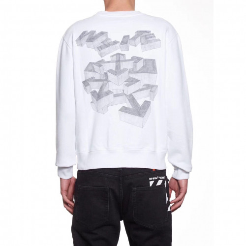 Off-white 2019 Mens Logo Cotton Man-to-man - 오프화이트 2019 남성 로고 오버사이즈 코튼 맨투맨 Off0223x.Size(xs - l).화이트