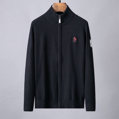 Moncler 2019 Mens Retro Logo Zip-up Wool Sweater - 몽클레어 2019 남성 레트로 로고 집업 울 스웨터  Moc01132x.Size(m - 3xl).블랙