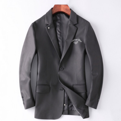 Dior 2019 Mens Logo Modern Leather Suit Jacket - 디올 2019 남성 모던 가죽 슈트 자켓 Dio0416x.Size(m - 3xl).블랙