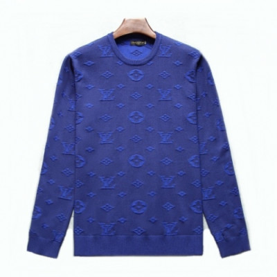 [매장판]Louis vuitton 2019 Mens Basic Crew-neck Wool Sweater - 루이비통 2019 남성 베이직 크루넥 스웨터 Lou01416x.Size (m - 2xl).블루