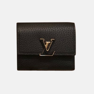 Louis Vuitton 2019 Leather Wallet M68587 -  루이비통 2019 레더 월릿 반지갑 LOUW0374.Size(10CM).블랙