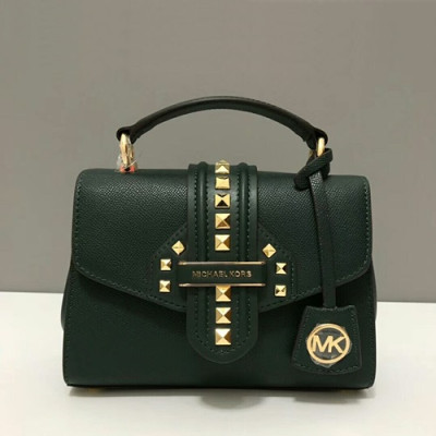 Michael Kors 2019 Leather Shoulder Bag, 22CM - 마이클 코어스 2019 레더 숄더백 ,MKB0284, 22CM,그린