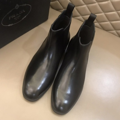 Prada 2019 Mens Leather Boots - 프라다 2019 남성용 레더 부츠,PRAS0232,Size(245 - 265).블랙