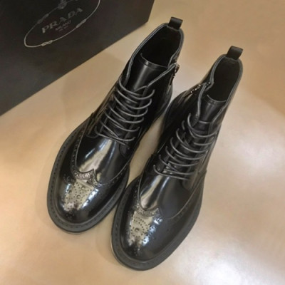 Prada 2019 Mens Leather Boots - 프라다 2019 남성용 레더 부츠,PRAS0233,Size(245 - 265).블랙