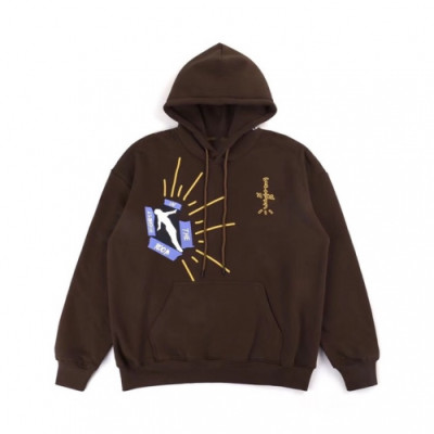 Kanye west 2019 Mm/Wm Logo Oversize Cotton Hooded - 카니예 웨스트 2019 남자 로고 오버사이즈 코튼 기모 후드티 Kany0025x.Size(m - xl).브라운