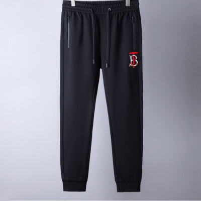 Burberry 2019 Mens Logo Cotton Training Pants - 버버리 2019 남성 로고 코튼 기모 트레이닝 팬츠 Bur01540x.Size(30 - 38).블랙