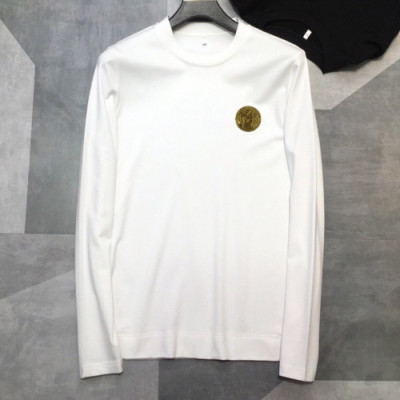 Versace 2019 Mens Medusa Logo Crew-neck Silket Tshirt - 베르사체 2019 남성 메두사 로고 크루넥 실켓 긴팔티 Ver0387x.Size(m - 3xl).2컬러(블랙/화이트)