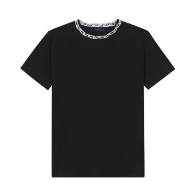 Louis vuitton 2019 Mens Crew -neck Cotton Short Sleeved Tshirt - 루이비통 2019 남성 크루넥 고튼 반팔티 Lou01429x.Size(s - xl).블랙