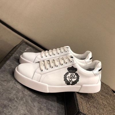 Dolce&Gabbana 2019 Mens Leather Sneakers  - 돌체앤가바나 2019  남성용 레더 스니커즈 DGS0145,Size(240 - 270),화이트