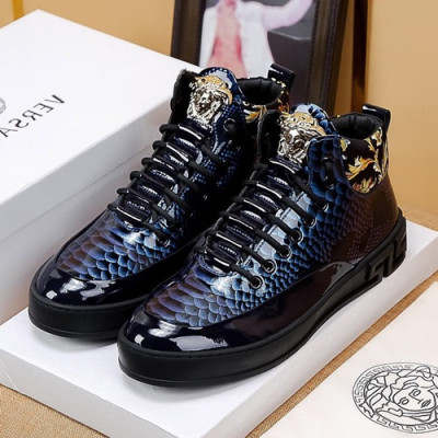 Versace 2019 Mens Leather Sneakers - 베르사체 2019 남성용 레더 스니커즈 VERS0267,Size (240 - 270).블랙