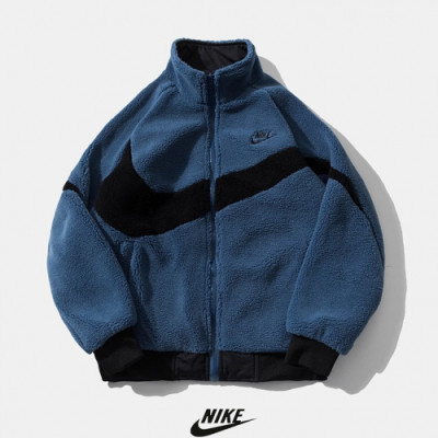 Nike 2019 Mens Logo Bombar Flannel Jacket - 나이키 2019 남성 로고 봄버 플란넬 양면 자켓 Nik97x