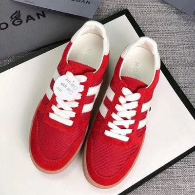 Hogan 2019 Ladies Leather Sneakers - 호간 2019 여성용 레더 스니커즈 HOGS0002.Size(225 - 250).레드