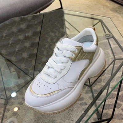 Hogan 2019 Ladies Leather Sneakers - 호간 2019 여성용 레더 스니커즈 HOGS0010.Size(225 - 245).화이트