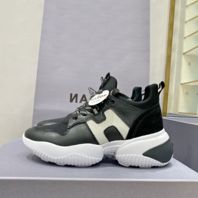 Hogan 2019 Ladies Leather Sneakers - 호간 2019 여성용 레더 스니커즈 HOGS0030,Size(225 - 245).블랙