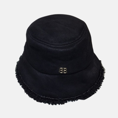 Balenciaga 2019 Ladies Lambs Wool Cap - 발렌시아가 2019 여성용 램스울 모자 BALM0001, 블랙