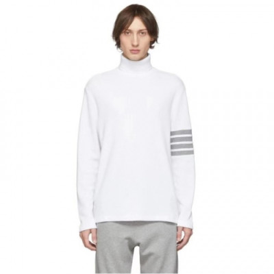 Thom Browne 2019  Mens Strap Turtle-neck Cotton Tshirt - 톰브라운 2019 남성 스트랩 터틀넥 코튼 긴팔티 Thom0439x.Size(s - xl).화이트