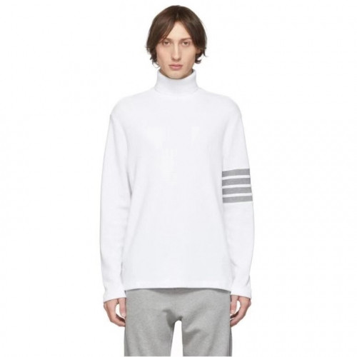 Thom Browne 2019  Mens Strap Turtle-neck Cotton Tshirt - 톰브라운 2019 남성 스트랩 터틀넥 코튼 긴팔티 Thom0439x.Size(s - xl).화이트