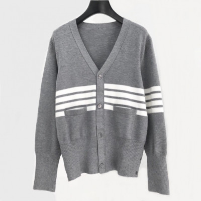 Thom Browne 2019  Mm/Wm V-neck Cardigan - 톰브라운 2019 남자 클래식 브이넥 가디건 Thom0440x.Size(s - xl).그레이