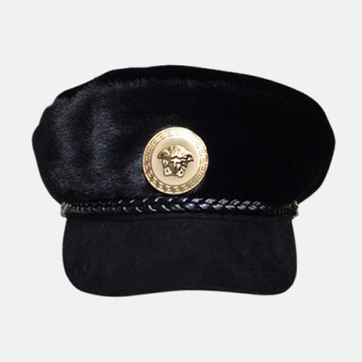 Versace 2019 Ladies Fur Cap - 베르사체 2019 여성용 퍼 모자 VERM0002, 블랙