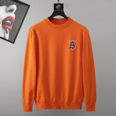 Burberry 2019 Mens Retro Logo Crew-neck Wool Sweater - 버버리 2019 남성 레트로 로고 크루넥 울 스웨터 Bur01602x.Size(m - 3xl).오렌지