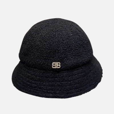 Balenciaga 2019 Ladies Lambs Wool Cap - 발렌시아가 2019 여성용 램스울 모자 BALM0007, 블랙