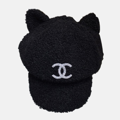 Chanel 2019 Ladies Lambs Wool Cap - 샤넬 2019 여성용 램스울 모자 CHAM0079, 블랙