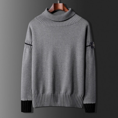 [매장판]Stone Island 2019 Mens Casual Turtle-neck Sweater - 스톤아일랜드 2019 남성 캐쥬얼 터틀넥 스웨터 Sto0086x.Size(m - 3xl).그레이