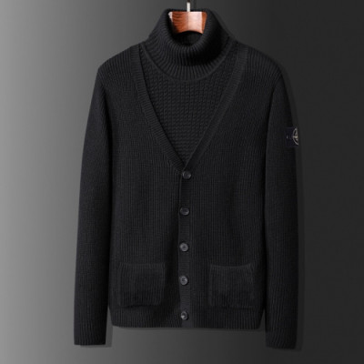 [매장판]Stone Island 2019 Mens Casual Turtle-neck Sweater - 스톤아일랜드 2019 남성 캐쥬얼 터틀넥 스웨터 Sto0090x.Size(m - 3xl).블랙