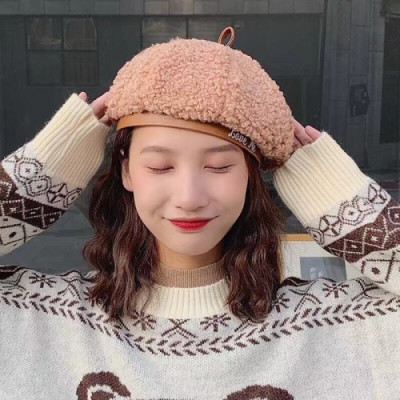 Louis Vuitton 2019 Ladies Lambs Wool Cap - 루이비통 2019 여성용 램스 울 모자 LOUM0010, 브라운