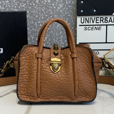 Alexander Wang 2019 Leather Tote Shoulder Bag,19cm - 알렉산더왕 2019 레더 여성용 토트 숄더백 AWB0031,19cm,브라운