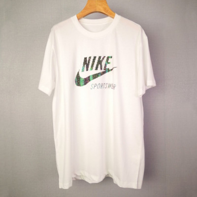 Nike 2019 Mm/Wm Logo Crew - neck Cotton Short Sleeved T-shirt - 나이키 남자 로고 크루넥 코튼 반팔티 Nik0111x.Size(s - xl).화이트