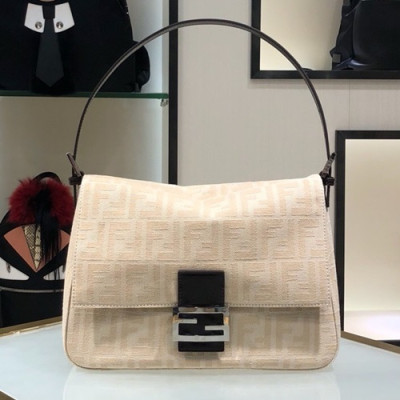 Fendi 2019 Tote Shoulder Bag,29CM - 펜디 2019 여성용 토트 숄더백 FENB0497,29CM,아이보리