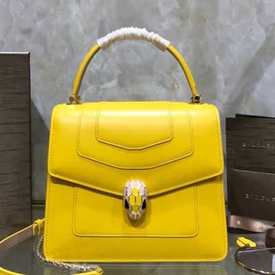 Bvlgari 2019 Serpenti Chain Tote Shoulder Bag - 불가리 2019 세르펜티 체인 토트 숄더백,BVLB0213,옐로우