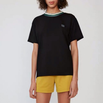 Acne 2019 Studios Mm/Wm Logo Cotton Short Sleeved Tshirt  - 아크네 스튜디오 2019 남자 로고 코튼 반팔티 Acn0040x.Size(s - xl).블랙