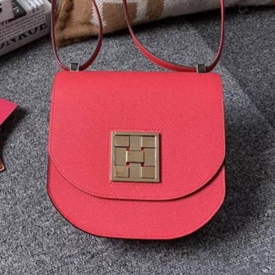 Hermes 2019 Mosaic Epsom Leather Mini Shoulder Bag - 에르메스 2019 모자이크 엡송 레더 여성용 미니 숄더백 HERB0801, 라이트레드(금장)