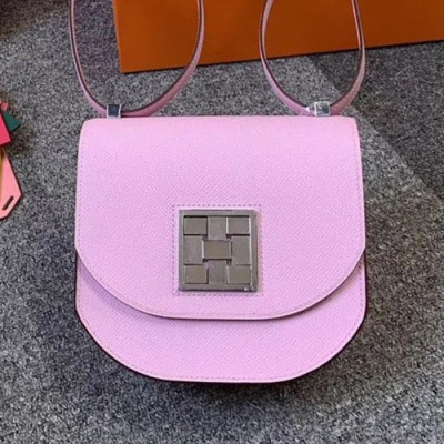 Hermes 2019 Mosaic Epsom Leather Mini Shoulder Bag - 에르메스 2019 모자이크 엡송 레더 여성용 미니 숄더백 HERB0805, 연퍼플핑크(은장)