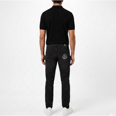 Moncler Mens Casual Logo Denim Pants  -몽클레어  남성 캐쥬얼 로고 데님 기모 팬츠 Moc01231x.Size(29 - 40)