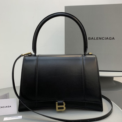 Balenciaga 2019 Leather Tote Shoulder Bag,36CM - 발렌시아가 2019 레더 토트 숄더백,BGB0517,36CM,블랙