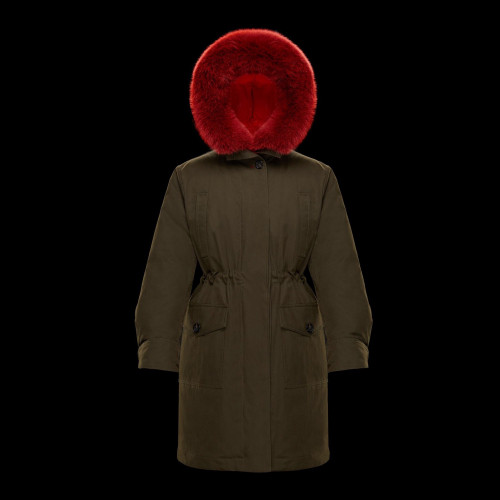 Moncler 2019 Womens Patch Logo Modern Goose Down Mink Parka - 몽클레어 2019 여성 패치 로고 모던 구스다운 밍크 파카 Moc01251x.Size(s - l).레드
