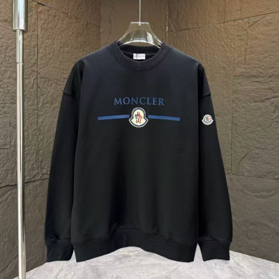 몽클레어 남성 블랙 크루넥 맨투맨- Moncler Mens Black Tshirts - mo012x