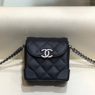 Chanel 2019 Leather Chain Shoulder Cross Bag,11CM - 샤넬 2019 여성용 레더 체인 숄더 크로스백,CHAB1362,11CM,블랙